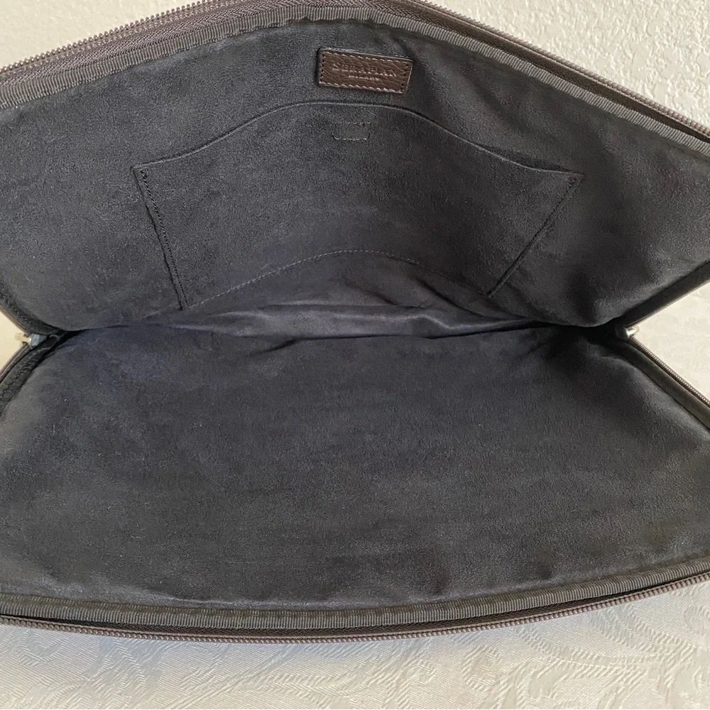 Serapian brown Leather Document laptop Case